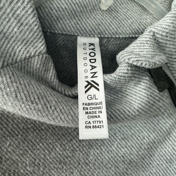 Kyodan Outdoor Women's Light Gray Mock Neck Long Sleeve Pullover Sweatshirt L - Picture 3 of 5